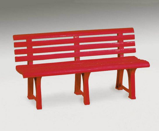 Скамейка детская пластиковая со спинкой